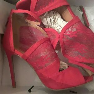 Red sheer desire heels
